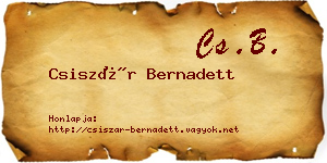 Csiszár Bernadett névjegykártya