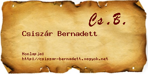 Csiszár Bernadett névjegykártya