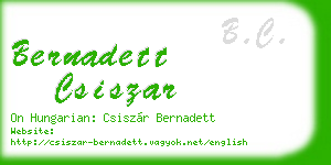 bernadett csiszar business card